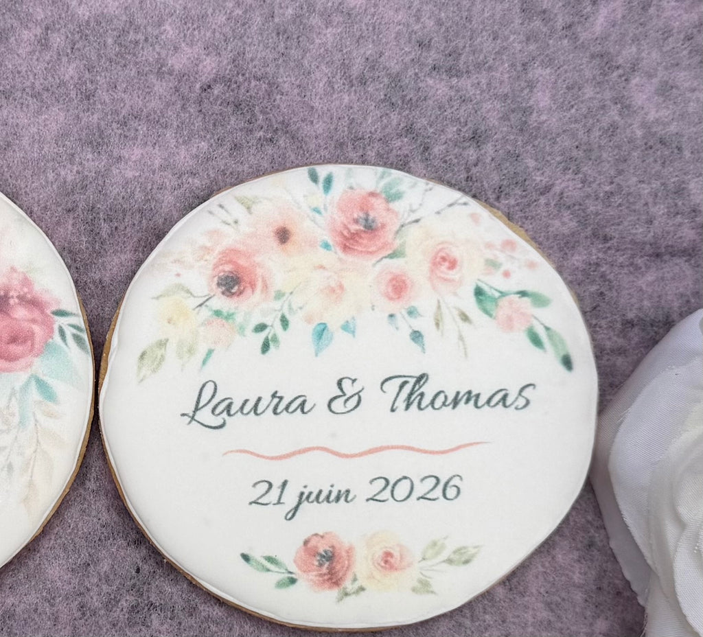 Biscuits personnalisé mariage - cadeau invité